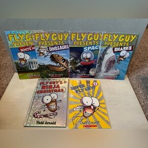 Random Lot of 6 Fly Guy Presents Scholastic Readers (Tedd Arnold) Paper/Hard EUC